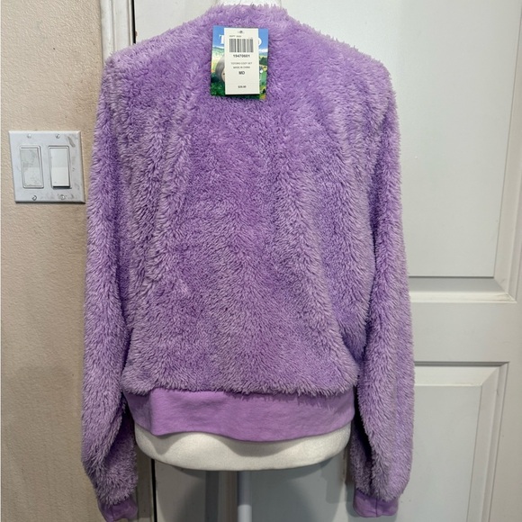 Purple Fuzzy Sweater with Totoro Design size medium NWT shorts NOT included - Picture 3 of 5